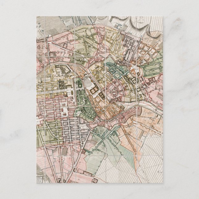 Postal Mapa de época de Berlín (1811) (Anverso)