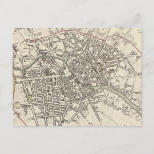 Postal Mapa de época de Berlín (1833)