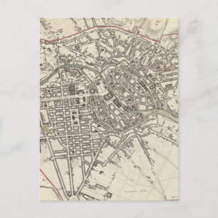 Postal Mapa de época de Berlín (1833)