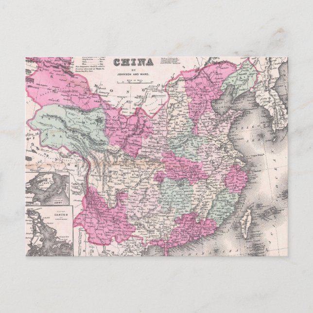 Postal Mapa de época de China (1862) (Anverso)