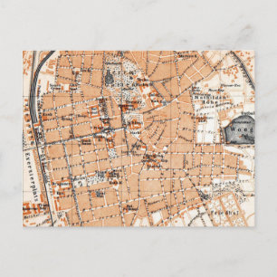 Postal Mapa de época de Darmstadt Alemania (1905)