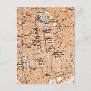 Postal Mapa de época de Darmstadt Alemania (1905)