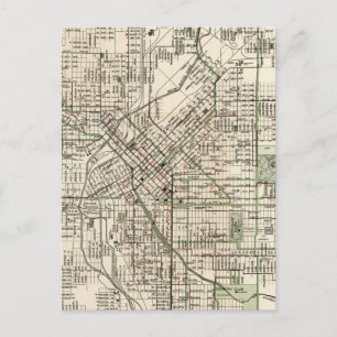 Postal Mapa de época de Denver Colorado (1920)