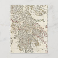 Mapa de época de Grecia (1794)