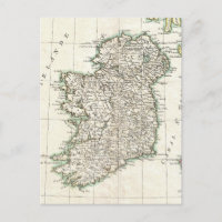 Mapa de época de Irlanda (1771)