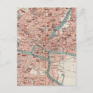 Postal Mapa de época de Königsberg Alemania (1905)