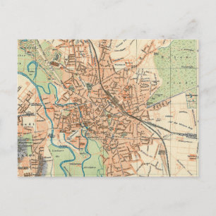 Postal Mapa de época de la Alemania de Hanover (1895)