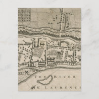Mapa de época de Montreal (1758)