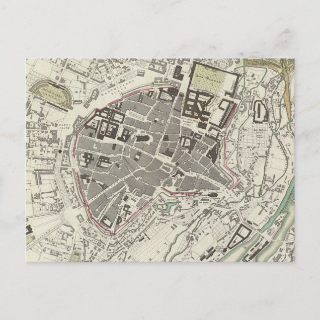 Postal Mapa de época de Múnich Alemania (1832) (Anverso)