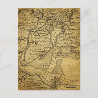 Postal Mapa de época de Nueva York