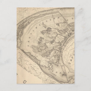 Postal Mapa de época de Provincetown (1836)