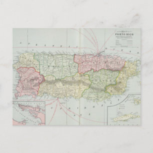 Postal Mapa de época de Puerto Rico (1901)