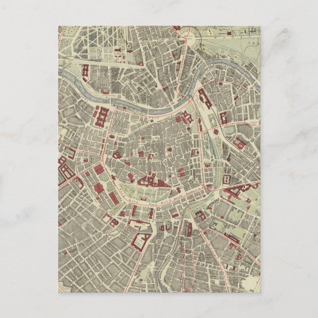 Postal Mapa de época de Viena Austria (1883) (Anverso)