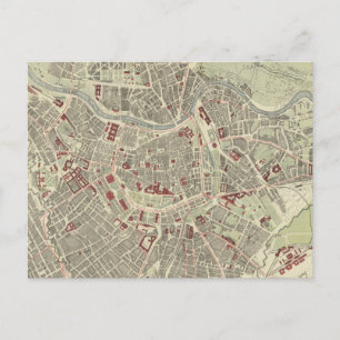 Postal Mapa de época de Viena Austria (1883)