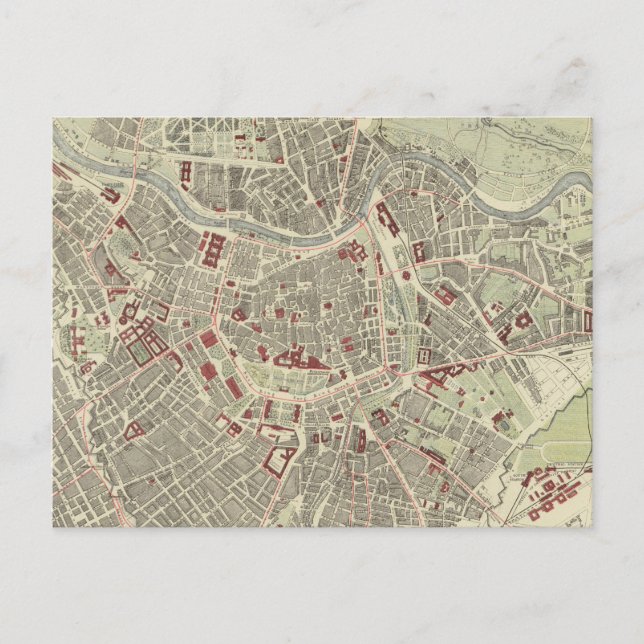 Postal Mapa de época de Viena Austria (1883) (Anverso)