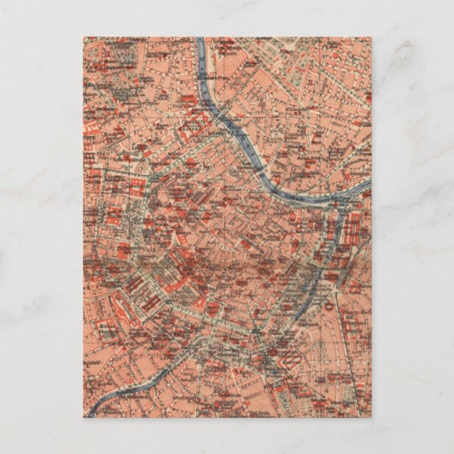 Postal Mapa de época de Viena Austria (1920) (Anverso)