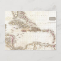 Mapa de época del mar Caribe