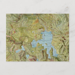 Postal Mapa de época del Parque Nacional Yellowstone (189