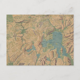 Postal Mapa de época del Parque Nacional Yellowstone (191