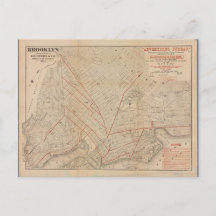 Mapa de época del Poster de Brooklyn