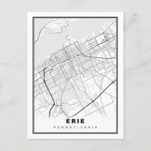 Postal Mapa de Erie