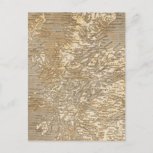 Postal Mapa de Escocia por Arrowsmith