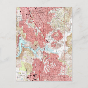 Postal Mapa de Escondido California (1996)
