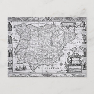 Postal Mapa de España