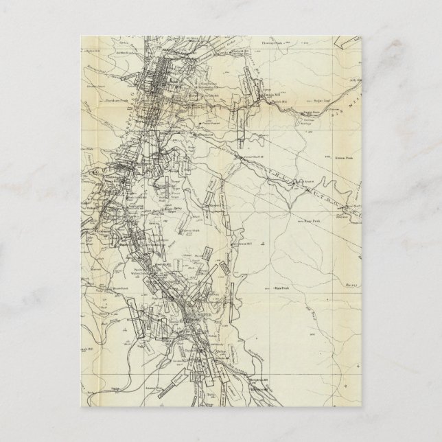 Postal Mapa de esquema del distrito de Washoe (Anverso)