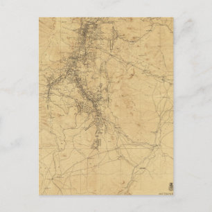 Postal Mapa de esquema del distrito de Washoe, Nevada