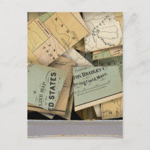 Postal Mapa de esquema diseccionado, Estados Unidos de Am