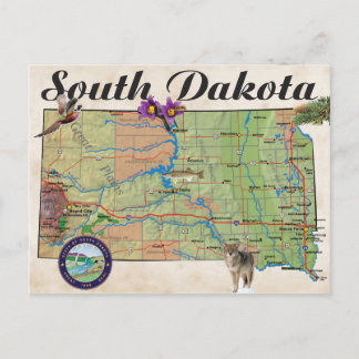 Postal Mapa de estado SD