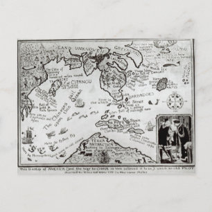 Postal Mapa de Estados Unidos y direcciones a China