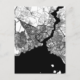 Postal Mapa de Estambul Turquía