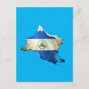 Postal Mapa de estilo de Nicaragua