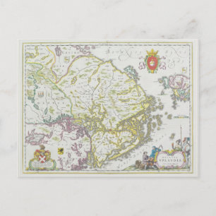 Postal Mapa de Estocolmo, Suecia