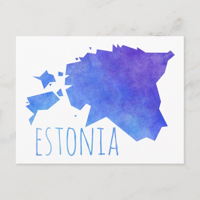 Postal Mapa de Estonia (Anverso)