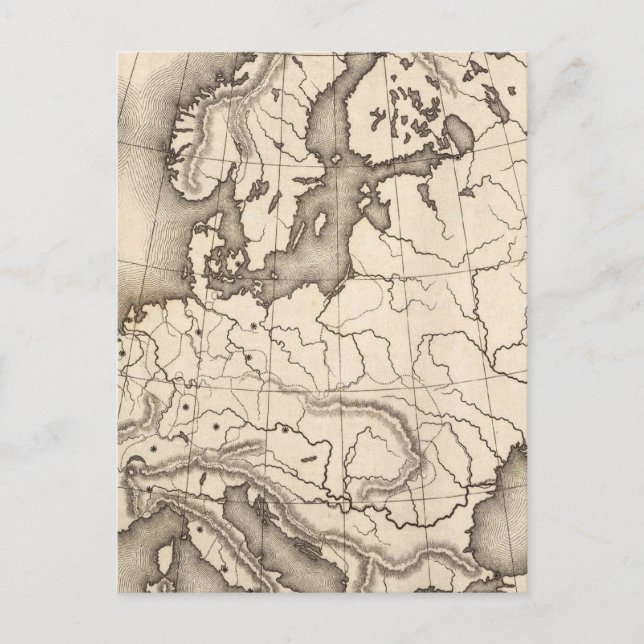 Postal Mapa de Europa (Anverso)