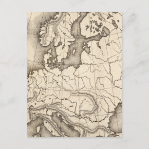 Postal Mapa de Europa