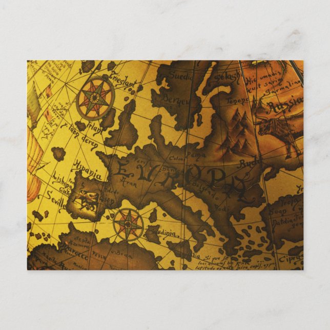 Postal Mapa de Europa (Anverso)