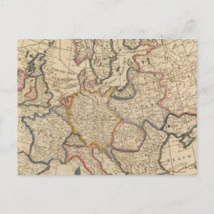 Postal Mapa de Europa