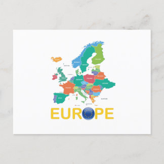 Postal Mapa de Europa