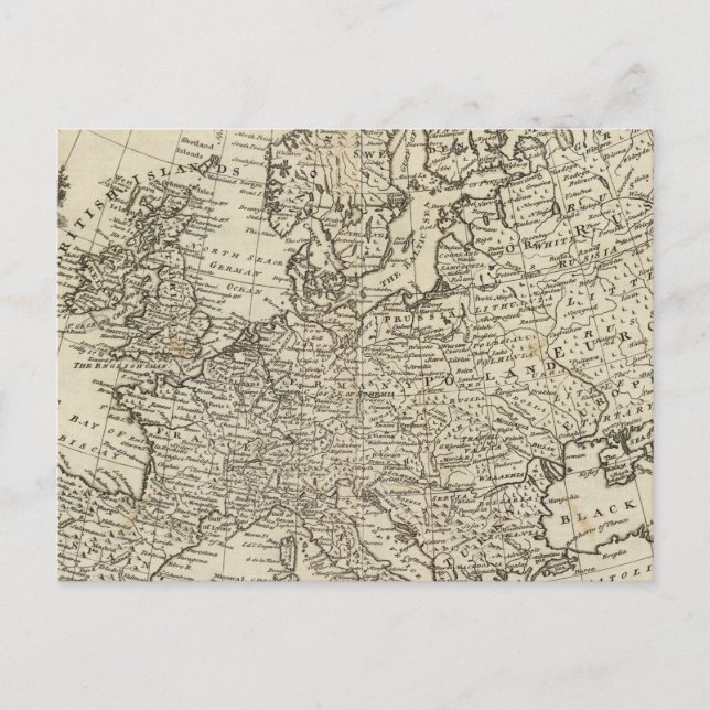 Postal Mapa de Europa 3 (Anverso)