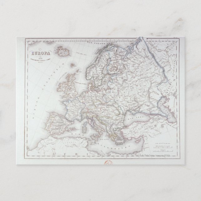 Postal Mapa de Europa 5 (Anverso)