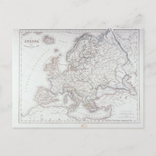 Postal Mapa de Europa 5