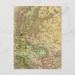 Postal Mapa de Europa Olney