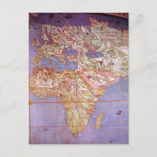 Postal Mapa de Europa y África (Anverso)