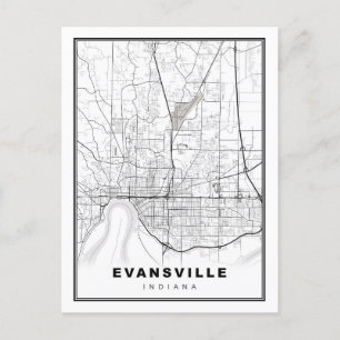 Postal Mapa de Evansville