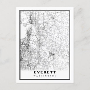 Postal Mapa de Everett
