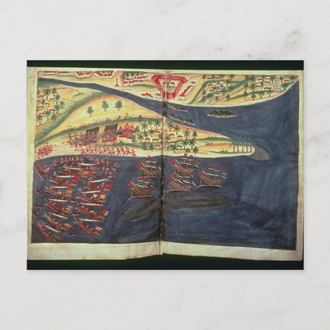 Postal Mapa de exploración de Surat (Anverso)